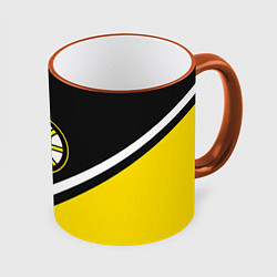 Кружка 3D NHL: Boston Bruins, цвет: 3D-оранжевый кант