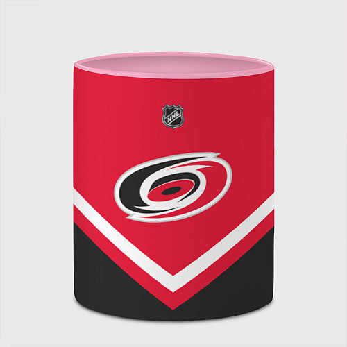 Кружка цветная NHL: Carolina Hurricanes / 3D-Белый + розовый – фото 2