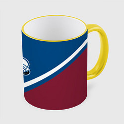 Кружка 3D NHL: Colorado Avalanche, цвет: 3D-желтый кант
