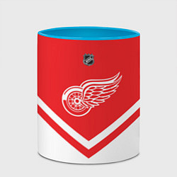 Кружка 3D NHL: Detroit Red Wings, цвет: 3D-белый + небесно-голубой — фото 2