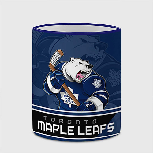 Кружка цветная Toronto Maple Leafs / 3D-Синий кант – фото 2