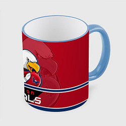 Кружка 3D Washington Capitals, цвет: 3D-небесно-голубой кант