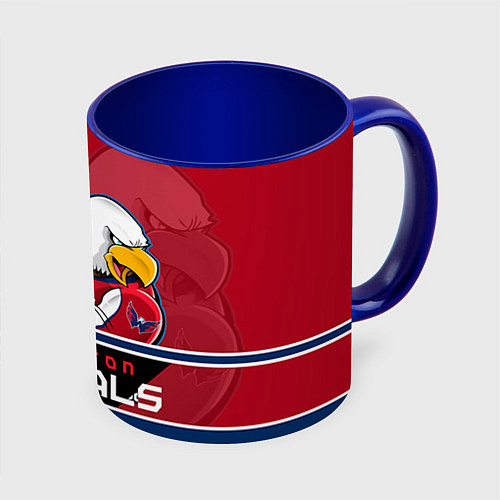 Кружка цветная Washington Capitals / 3D-Белый + синий – фото 1
