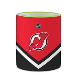 Кружка 3D NHL: New Jersey Devils, цвет: 3D-светло-зеленый кант — фото 2