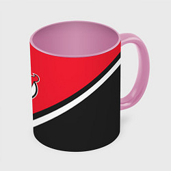 Кружка 3D NHL: New Jersey Devils, цвет: 3D-белый + розовый