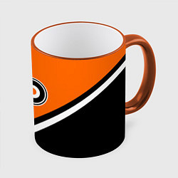 Кружка 3D NHL: Philadelphia Flyers, цвет: 3D-оранжевый кант
