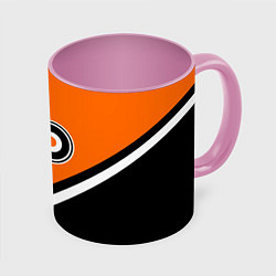 Кружка 3D NHL: Philadelphia Flyers, цвет: 3D-белый + розовый
