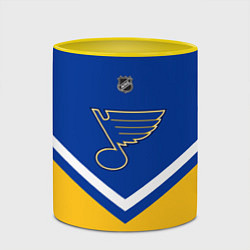 Кружка 3D NHL: St. Louis Blues, цвет: 3D-белый + желтый — фото 2