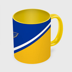 Кружка 3D NHL: St. Louis Blues, цвет: 3D-белый + желтый
