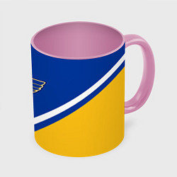 Кружка 3D NHL: St. Louis Blues, цвет: 3D-белый + розовый