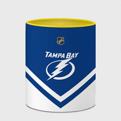 Кружка 3D NHL: Tampa Bay Lightning, цвет: 3D-белый + желтый — фото 2