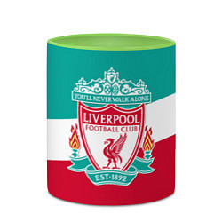 Кружка 3D Liverpool: You'll never walk alone, цвет: 3D-белый + светло-зеленый — фото 2