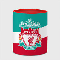 Кружка 3D Liverpool: You'll never walk alone, цвет: 3D-белый + красный — фото 2