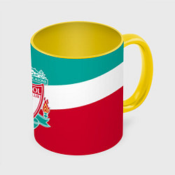 Кружка 3D Liverpool: You'll never walk alone, цвет: 3D-белый + желтый
