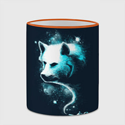Кружка 3D Галактический волк, цвет: 3D-оранжевый кант — фото 2