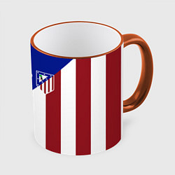 Кружка 3D FC Atletico Madrid, цвет: 3D-оранжевый кант