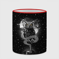 Кружка 3D Ночная сова, цвет: 3D-красный кант — фото 2