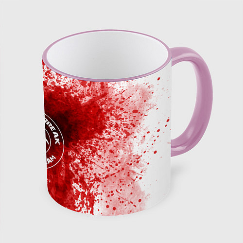 Кружка цветная Zombie Outbreak / 3D-Розовый кант – фото 1