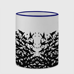 Кружка 3D Птичий вихрь, цвет: 3D-синий кант — фото 2