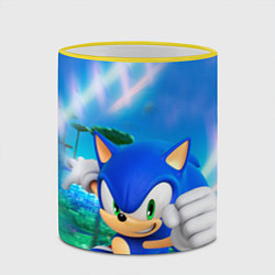 Кружка 3D Sonic Boom, цвет: 3D-желтый кант — фото 2