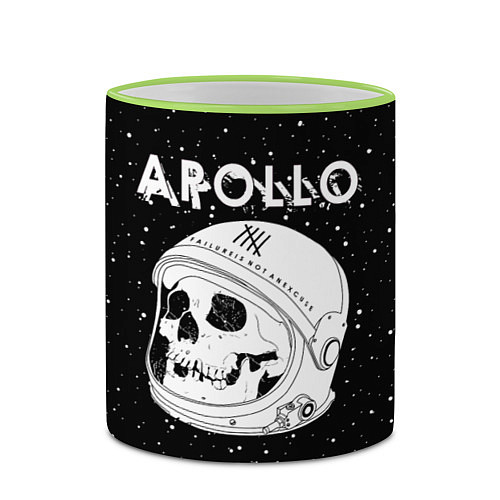 Кружка цветная Apollo / 3D-Светло-зеленый кант – фото 2