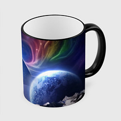 Кружка 3D Pink Floyd: Space, цвет: 3D-черный кант