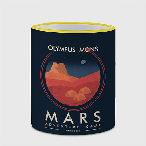 Кружка цветная Mars Adventure Camp / 3D-Желтый кант – фото 2
