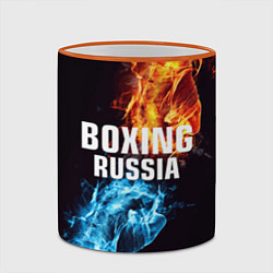 Кружка 3D Boxing Russia, цвет: 3D-оранжевый кант — фото 2