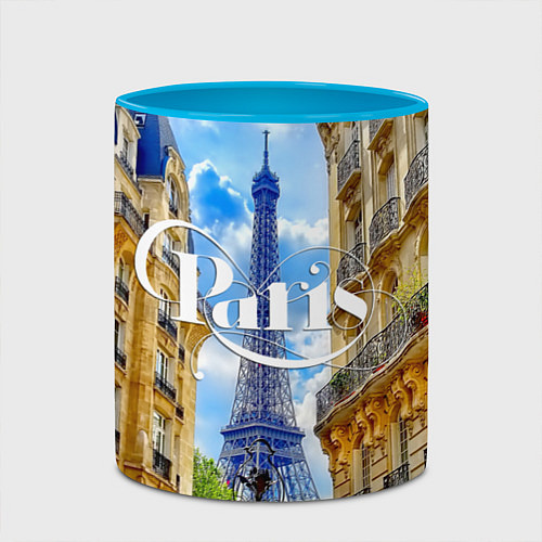 Кружка цветная Daytime Paris / 3D-Белый + небесно-голубой – фото 2