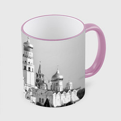 Кружка 3D Москва: Кремль, цвет: 3D-розовый кант