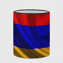 Кружка 3D Флаг Армения, цвет: 3D-черный кант — фото 2