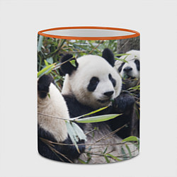 Кружка 3D Семейка панд, цвет: 3D-оранжевый кант — фото 2