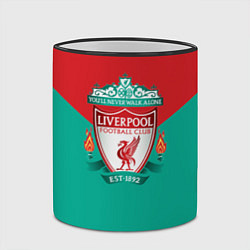 Кружка 3D Liverpool: Green style, цвет: 3D-черный кант — фото 2