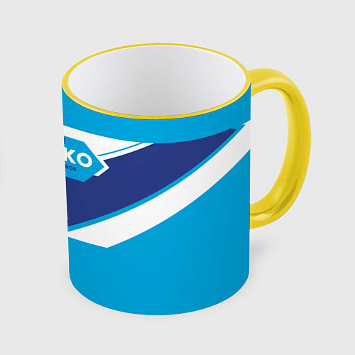 Кружка цветная Молоко сгущеное / 3D-Желтый кант – фото 1