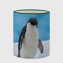 Кружка 3D Пингвин на айсберге, цвет: 3D-зеленый кант — фото 2