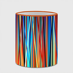 Кружка 3D Colored stripes, цвет: 3D-оранжевый кант — фото 2