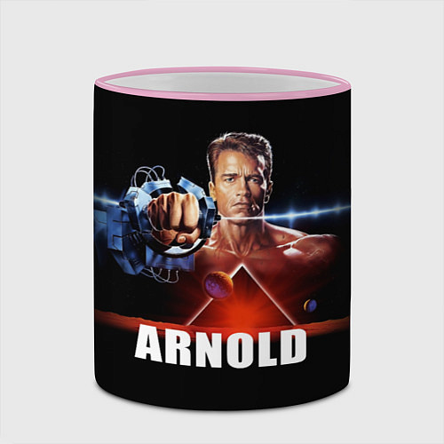 Кружка цветная Iron Arnold / 3D-Розовый кант – фото 2