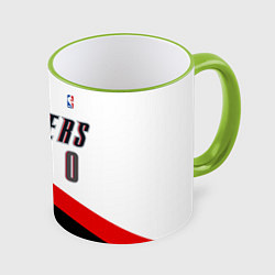 Кружка 3D Portland Trail Blazers 0, цвет: 3D-светло-зеленый кант