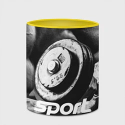 Кружка 3D Iron Sport, цвет: 3D-белый + желтый — фото 2