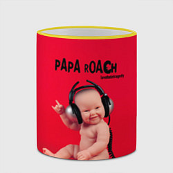 Кружка 3D Paparoach: Music Kid, цвет: 3D-желтый кант — фото 2