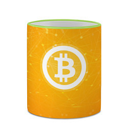 Кружка 3D Bitcoin Orange, цвет: 3D-светло-зеленый кант — фото 2