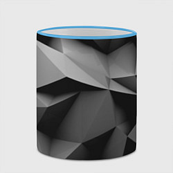 Кружка 3D Gray abstraction, цвет: 3D-небесно-голубой кант — фото 2