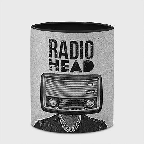 Кружка цветная Radiohead Retro / 3D-Белый + черный – фото 2