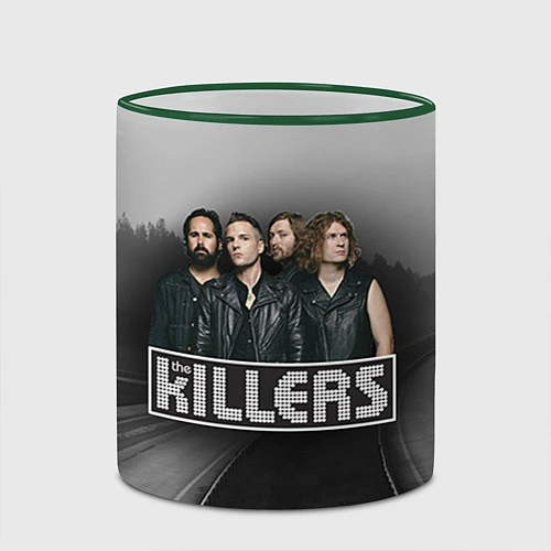 Кружка цветная The Killers / 3D-Зеленый кант – фото 2