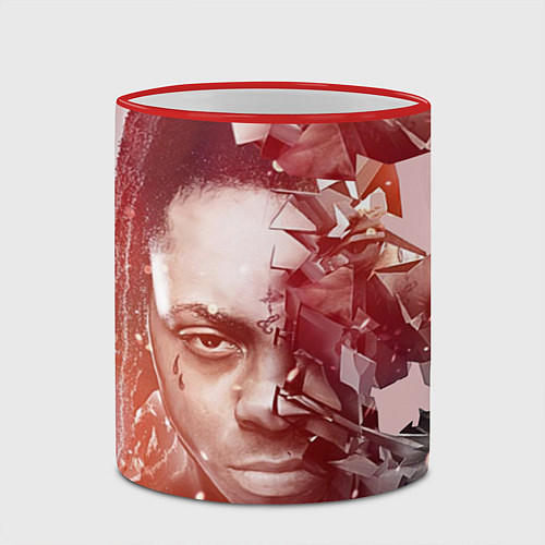 Кружка цветная Lil Wayne: Losing myself / 3D-Красный кант – фото 2