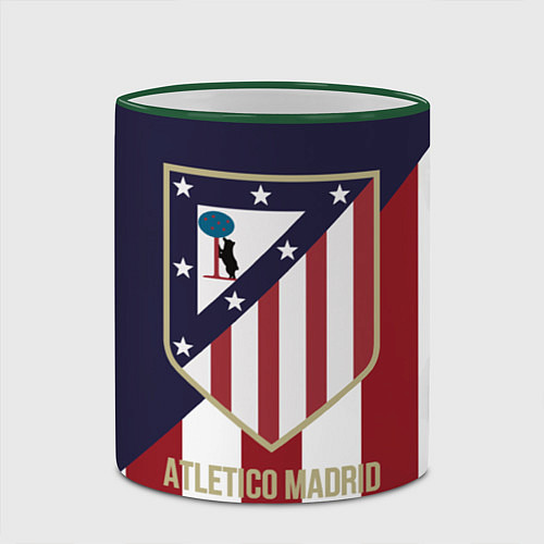 Кружка цветная FC Atletico Madrid / 3D-Зеленый кант – фото 2