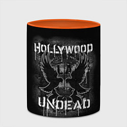 Кружка 3D Hollywood Undead: LA, цвет: 3D-белый + оранжевый — фото 2