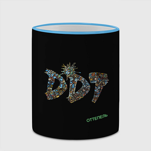 Кружка цветная ДДТ: Оттепель / 3D-Небесно-голубой кант – фото 2
