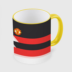 Кружка 3D Manchester United: Stipe, цвет: 3D-желтый кант