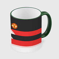 Кружка 3D Manchester United: Stipe, цвет: 3D-зеленый кант